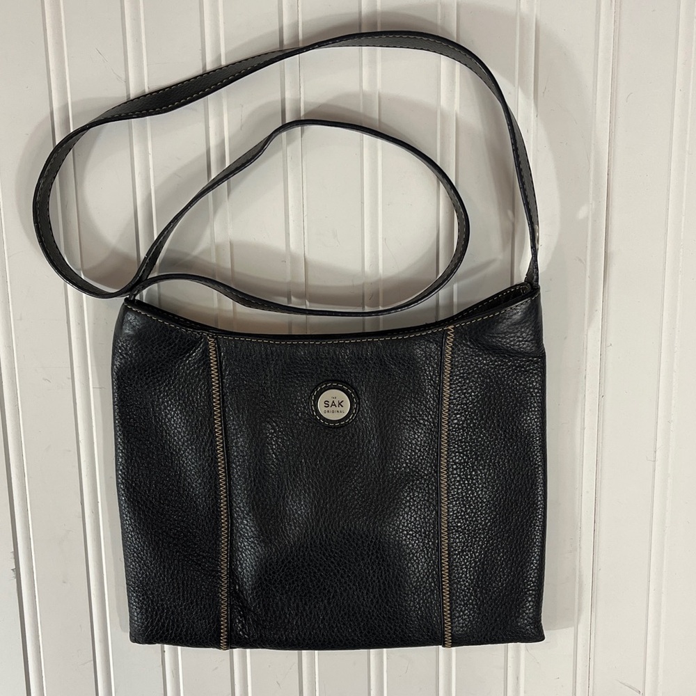 The Sak Black Leather Crossbody Purse